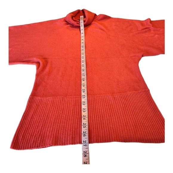 BCBGMAXAZRIA Orange Turtleneck Wide Sleeve Pullover Slouchy Sweater - Picture 11 of 12